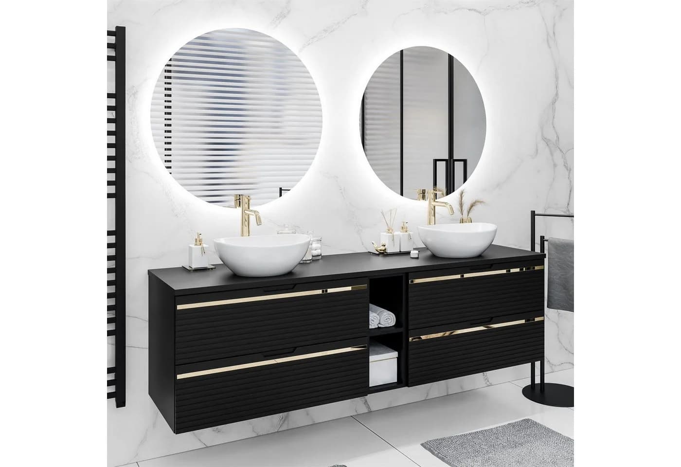 Lookway Badmöbel-Set ARTEMIS III 140 cm mit Soft-Close-System und LED-Spiegel - Bild 3