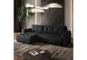 Lookway Ecksofa ASTON L-Form Schwarz mit Bettkasten und Schlaffunktion Bild 1