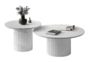 Lookway OVI Couchtisch Set 2-tlg. Weiß PVC-Furnierung Modern Bild 2