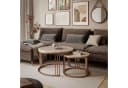 Lookway LORI 2in1 Couchtisch-Set Hochglanz Kupfer 70cm & 50cm Bild 1