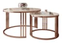 Lookway LORI 2in1 Couchtisch-Set Hochglanz Kupfer 70cm & 50cm Bild 2