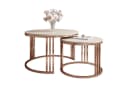 Lookway Couchtisch LORI 2in1 Set Kupfergestell Bild 2