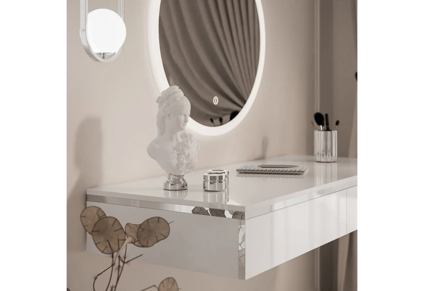 Lookway Schminktisch AURORA SILVER mit LED-Spiegel - Bild 5