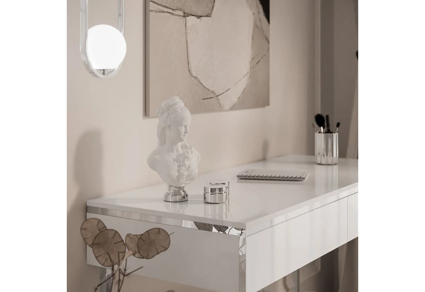Lookway Konsolentisch AURORA SILVER Weiß Silber - Bild 5