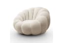 Lookway Drehsessel FLUFFY mit Fußhocker Beige Bouclé Bild 3
