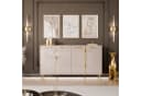 Lookway Kommode ONYX Hochglanz Kaschmir Goldene Beine Bild 1
