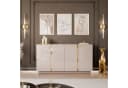 Lookway Kommode ONYX 4D Kaschmir Hochglanz mit goldenen Details Bild 1