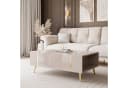 Lookway Couchtisch ONYX Kaschmir Hochglanz mit goldenen Beinen Bild 1