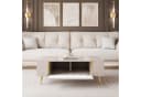 Lookway Couchtisch ONYX Kaschmir Hochglanz mit goldenen Beinen Bild 4
