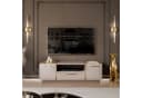 Lookway TV-Schrank ONYX Kaschmir Hochglanz mit goldenen Akzenten Bild 1