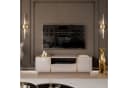 Lookway TV-Schrank ONYX Kaschmir Hochglanz mit goldenen Akzenten Bild 1