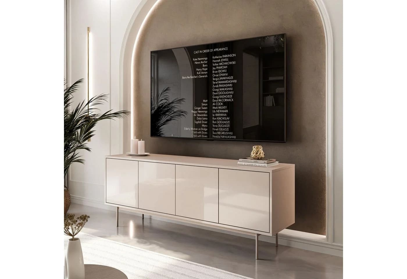 Lookway TV-Schrank SANAYI Kaschmir Hochglanz TV-Lowboard - Bild 4