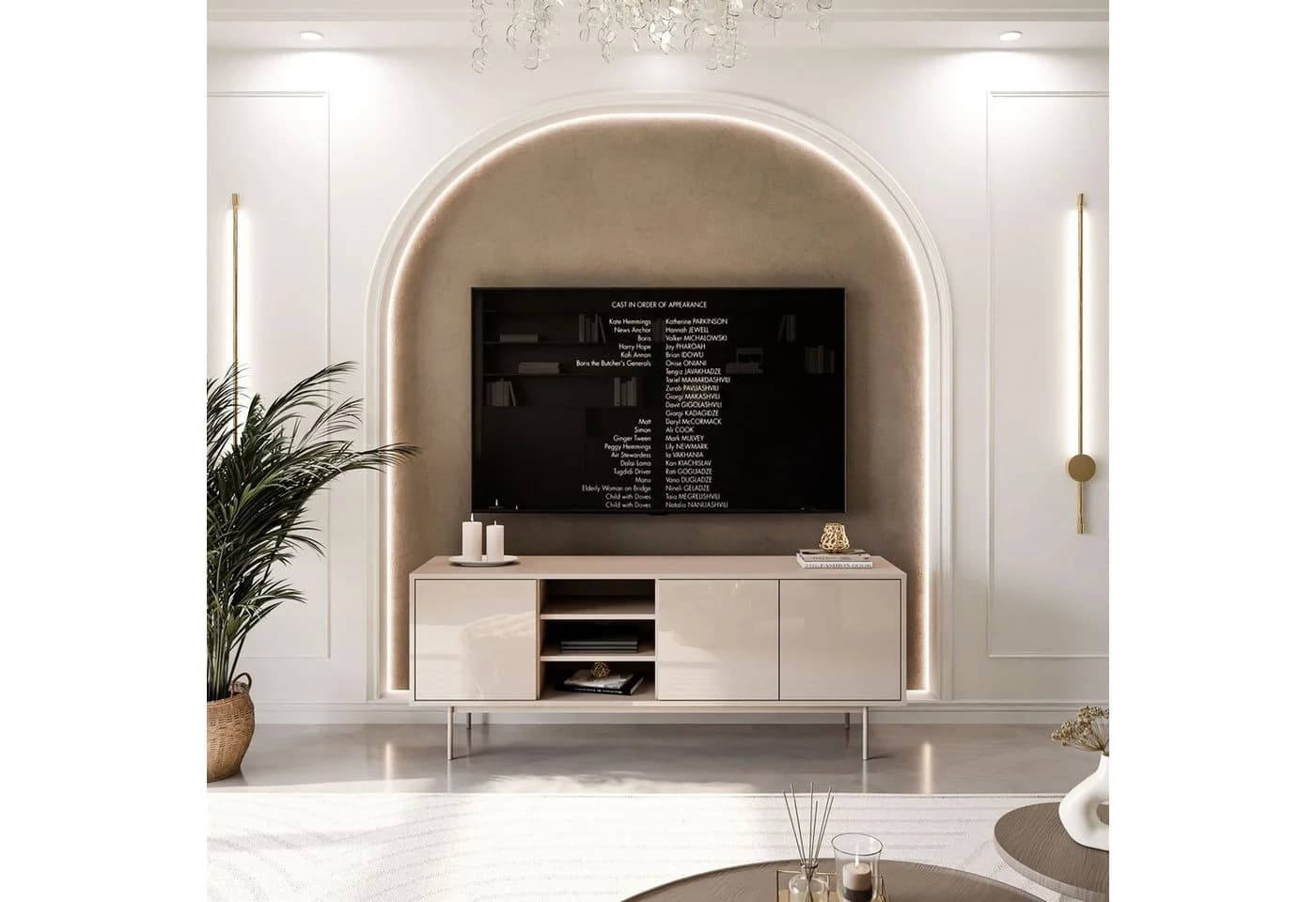 Lookway TV-Schrank SANAYI Kaschmir Hochglanz TV-Lowboard - Bild 5