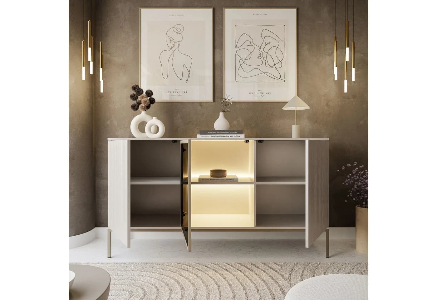 Lookway Kommode ECLIPSE K154 Kaschmir mit LED-Beleuchtung - Bild 3