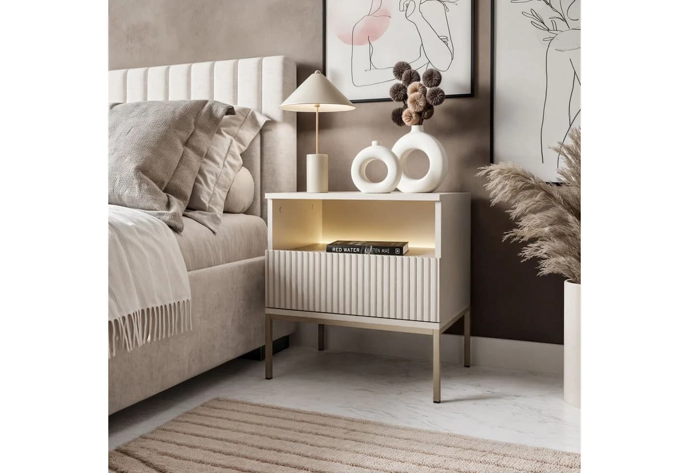 Lookway Nachttisch ECLIPSE S54 Kaschmir mit LED-Beleuchtung - Bild 4