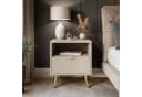 Lookway Nachttisch ALDO mit LED-Beleuchtung Beige Gold Bild 1