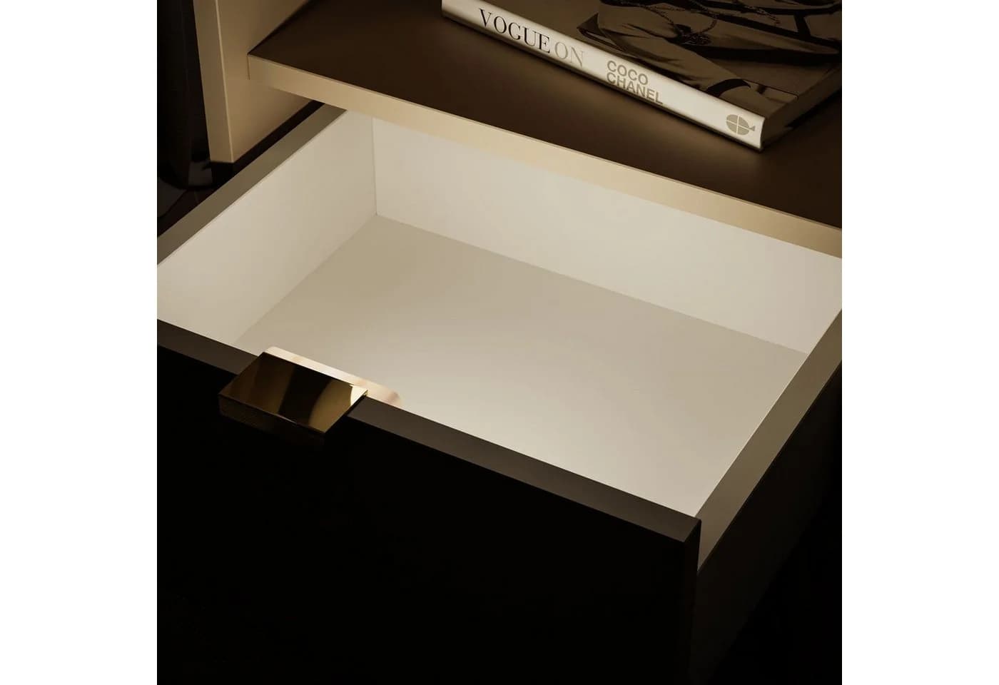 Lookway Nachttisch ALDO mit LED-Beleuchtung Beige Gold - Bild 3