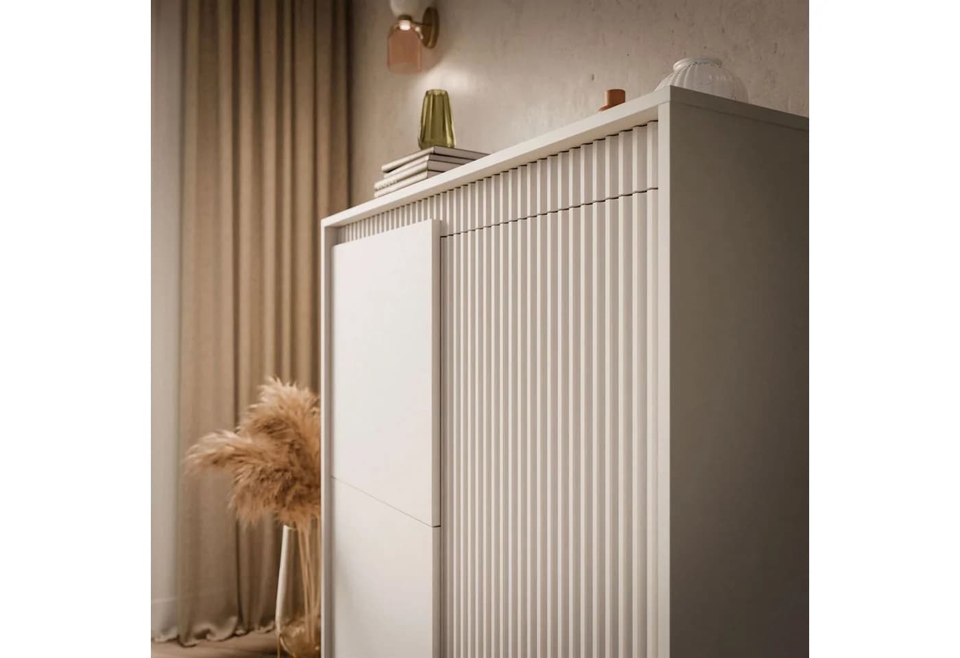 Lookway Kommode YASUMI 3D mit 3 Türen Beige Modern - Bild 4