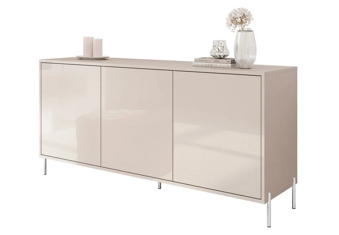 Lookway Kommode SANAYI Kaschmir Hochglanz Push-to-Open - Bild 2