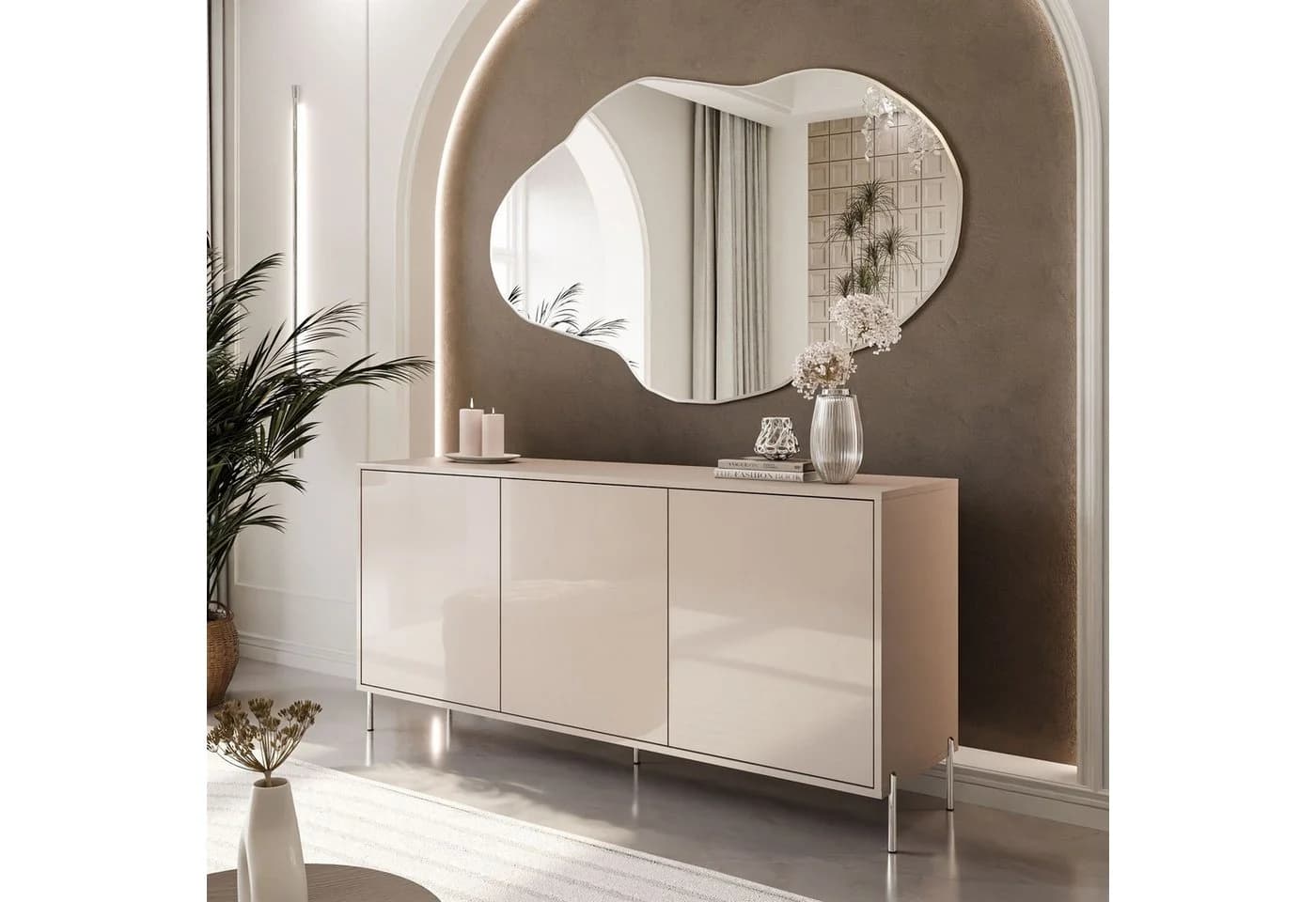 Lookway Kommode SANAYI Kaschmir Hochglanz Push-to-Open - Bild 4