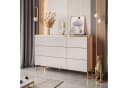 Lookway Kommode AURORA 6S Kaschmir Goldene Leiste Bild 1