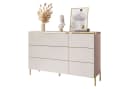Lookway Kommode AURORA 6S Kaschmir Goldene Leiste Bild 2