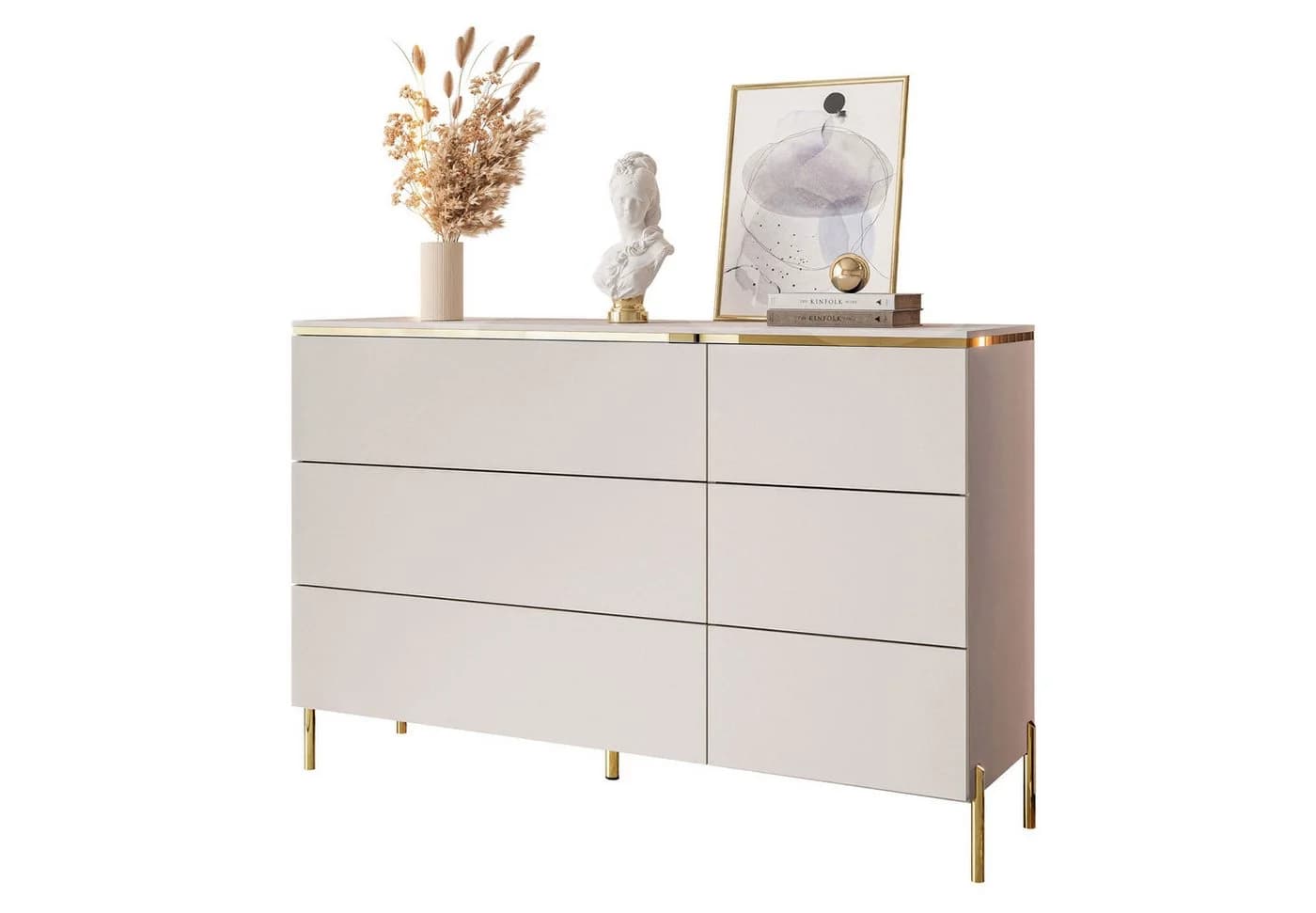 Lookway Kommode AURORA 6S Kaschmir Goldene Leiste - Bild 2