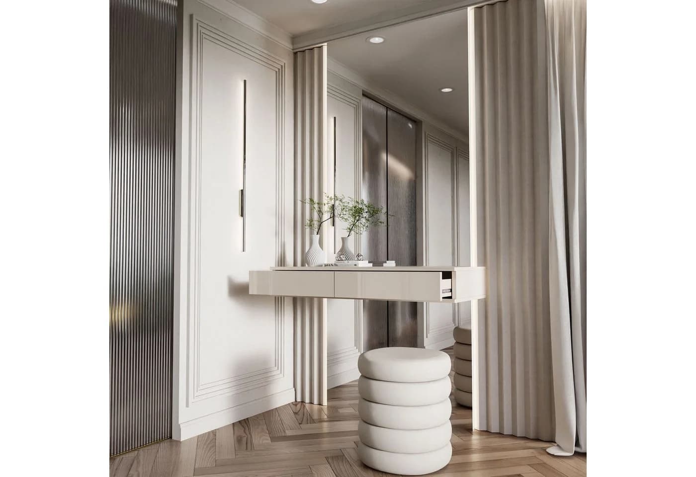 Lookway Konsolentisch BLANCO GLAMOUR in Kaschmir – Elegante Wandkonsole - Bild 3