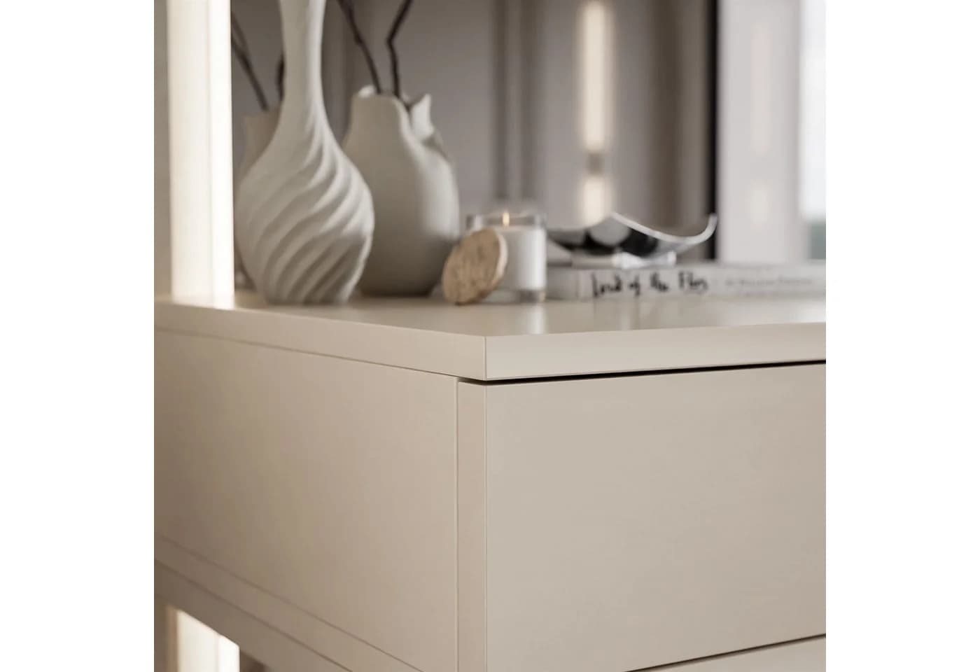 Lookway BLANCO GLAMOUR Konsole Beige Hochglanz mit Schubladen - Bild 4