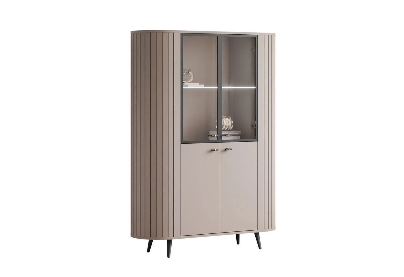 Lookway Standvitrine ELODIE II mit Glastüren und LED-Beleuchtung - Bild 2