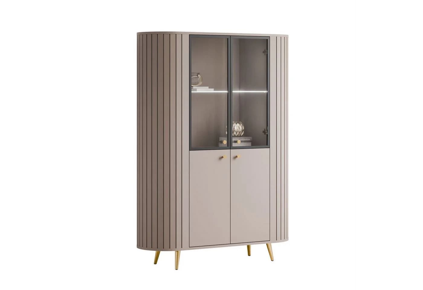 Lookway Standvitrine ELODIE II mit Glastüren und LED-Beleuchtung - Bild 2