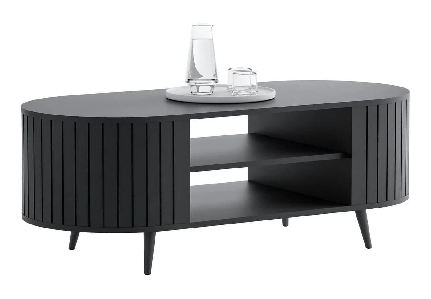 Lookway Couchtisch ELODIE II mit Ablage Schwarz/Gold - Bild 2