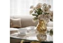Lookway Couchtisch BELLE Sofatisch mit Glasplatte und goldener Basis Bild 3