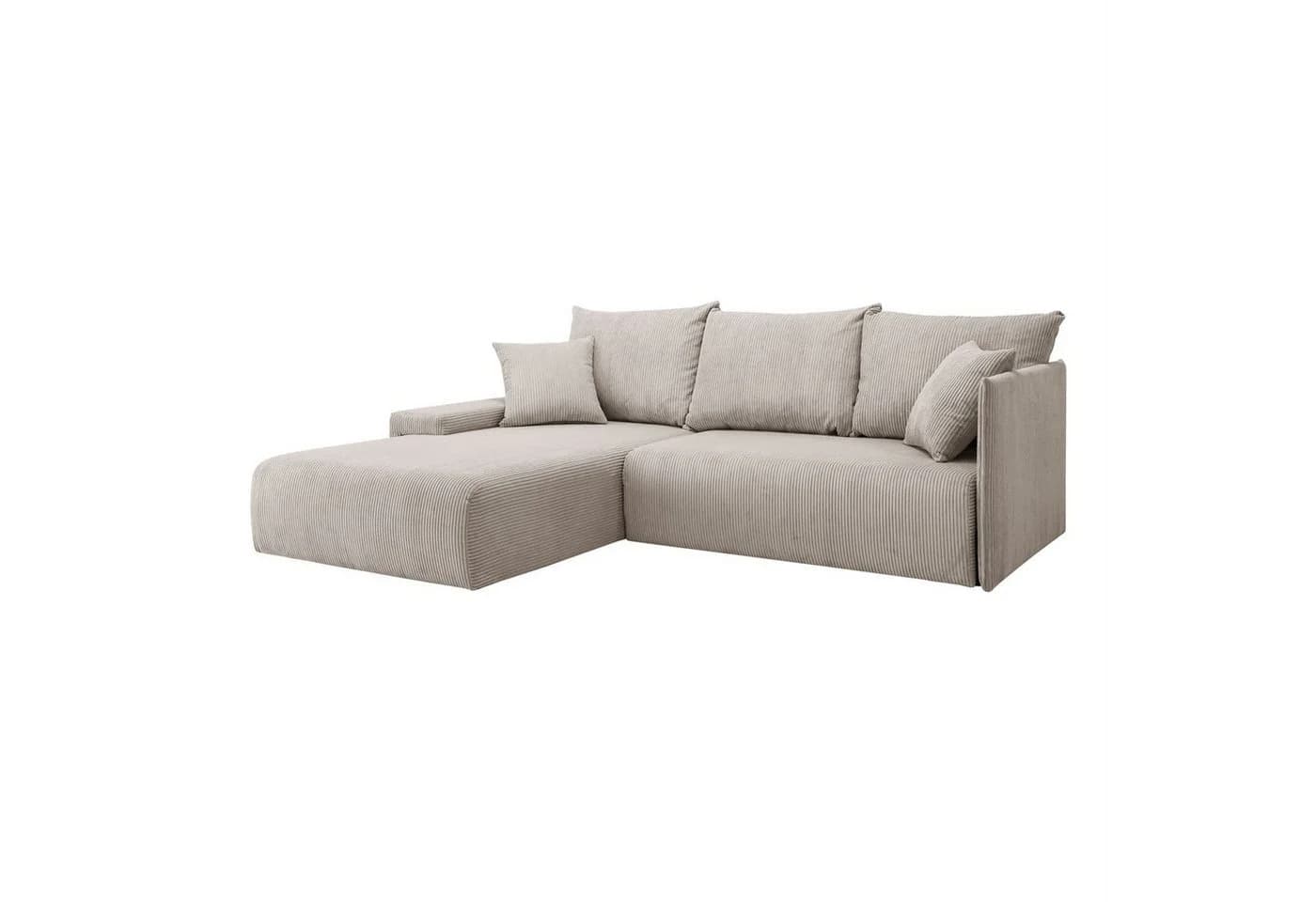 Lookway Ecksofa LAVIO L-Form mit Schlaffunktion Beige - Bild 3