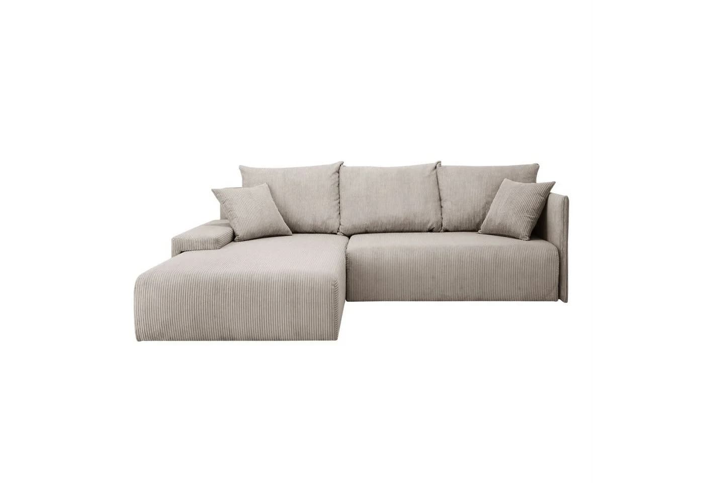 Lookway Ecksofa LAVIO L-Form mit Schlaffunktion Beige - Bild 4