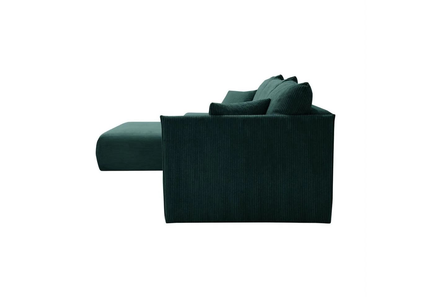 Lookway Ecksofa LAVIO L-Form Grün mit Schlaffunktion und Bettkasten - Bild 5