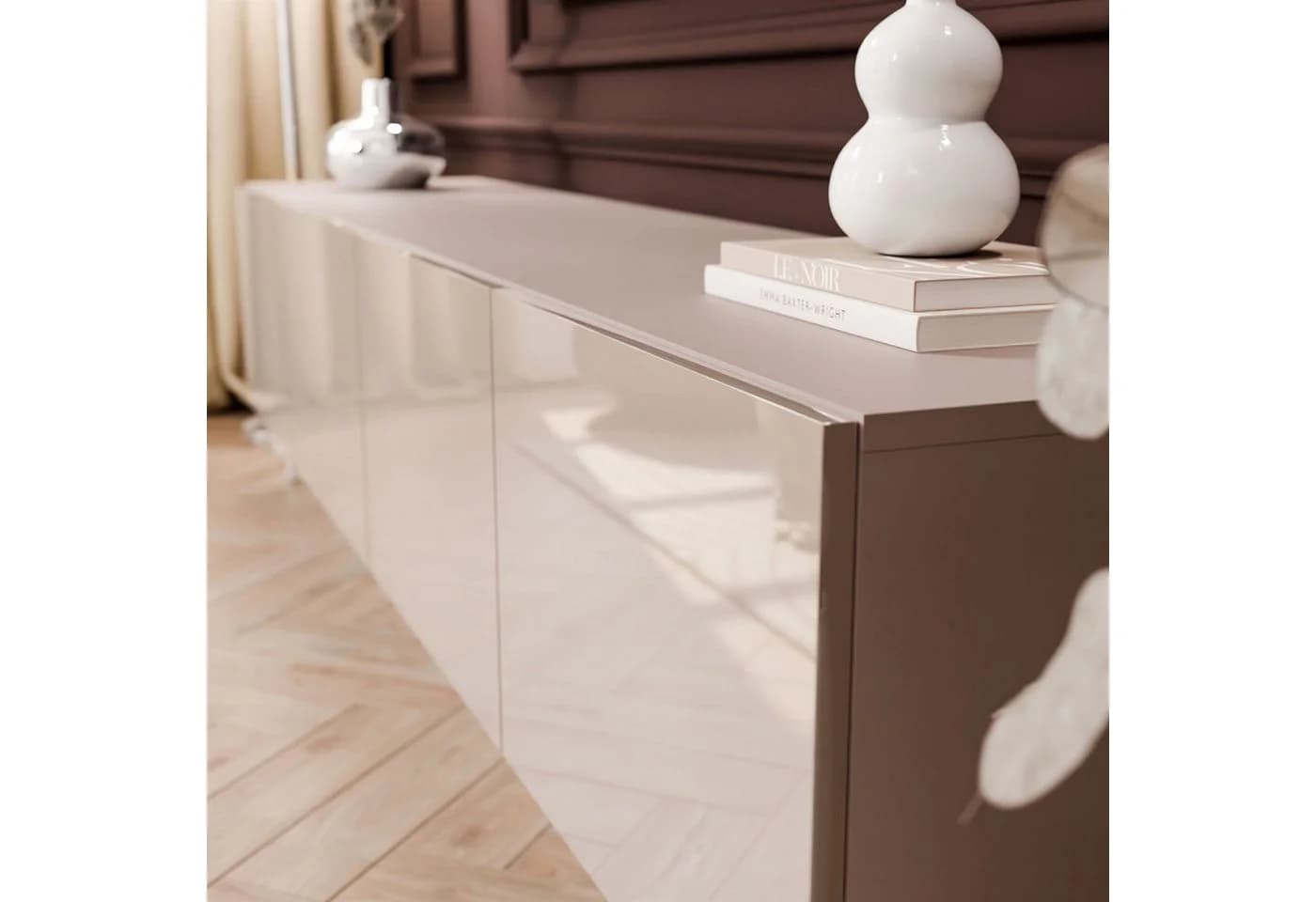 Lookway TV-Schrank COLGANTE 200 Kaschmir Hochglanz mit Beinen - Bild 4