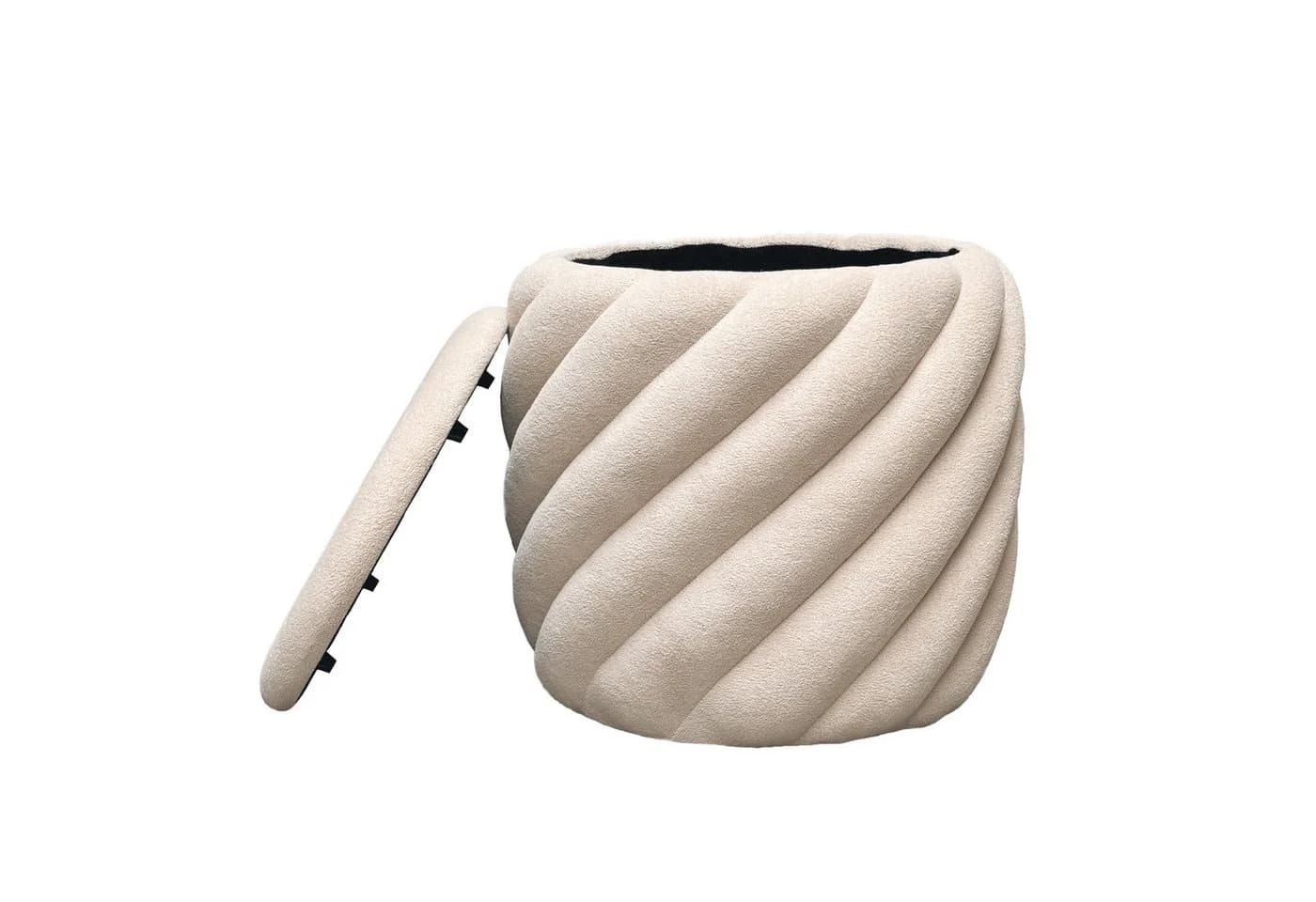 Lookway Hocker NOEL Gepolsterter Pouf mit Stauraum Aufklappbarer Sitzhocker - Bild 3