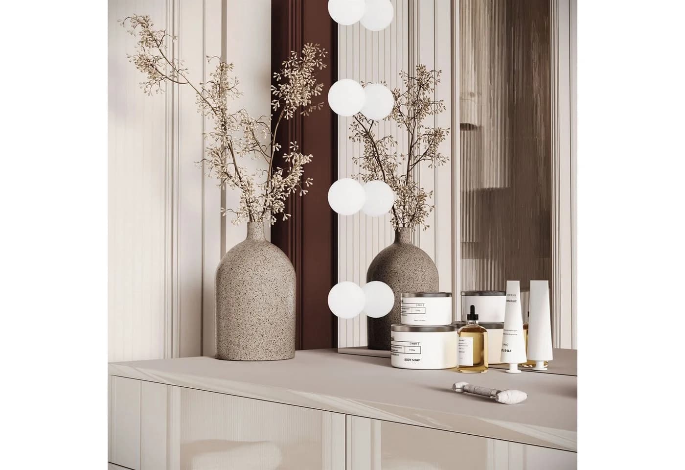 Lookway Schminktisch BLANCO KASCHMIR ELITE mit LED-Beleuchtung - Bild 5