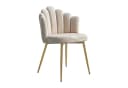 Lookway Polsterstuhl MARIS Beige mit goldenen Metallbeinen Bild 2