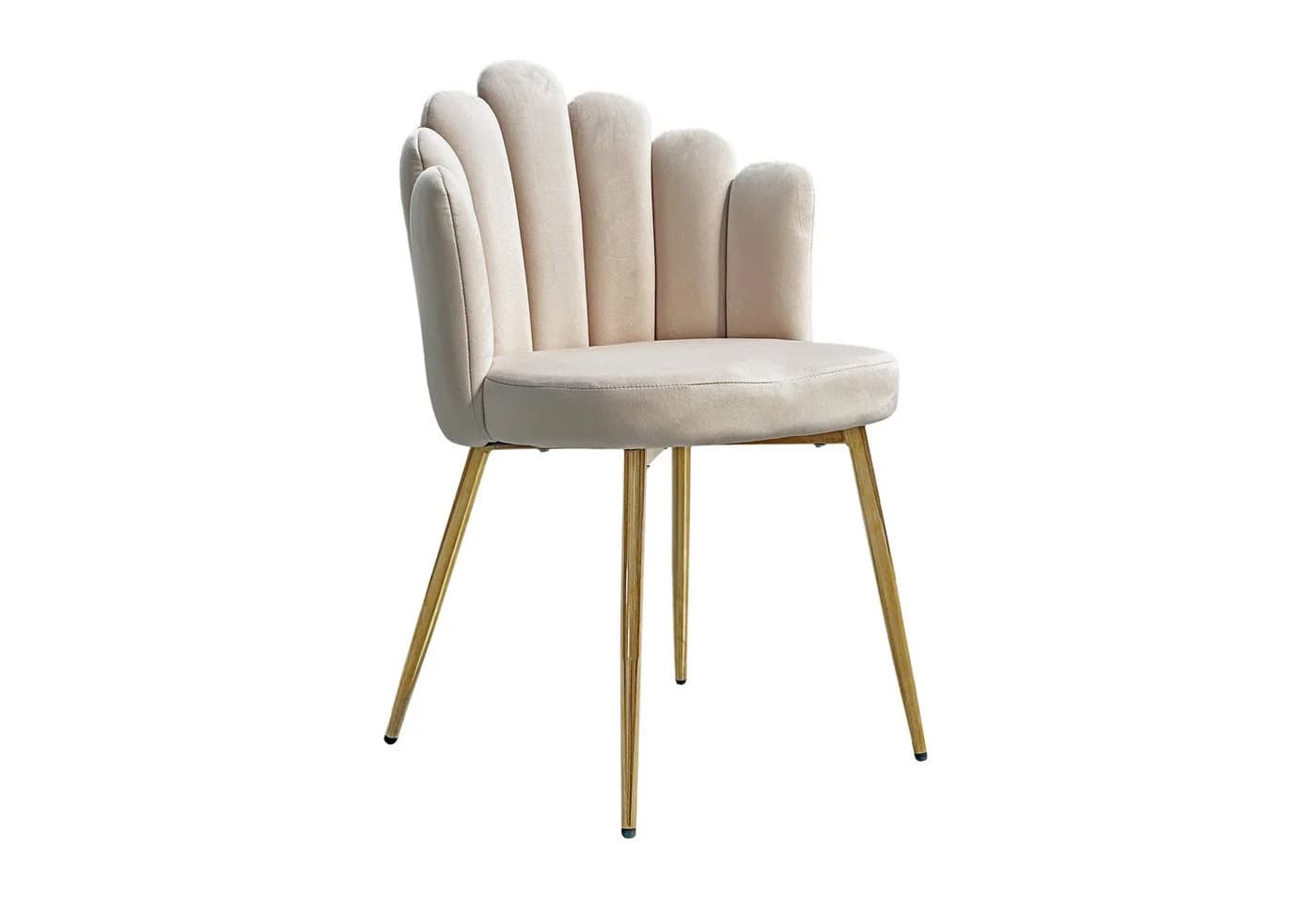Lookway Polsterstuhl MARIS Beige mit goldenen Metallbeinen - Bild 2