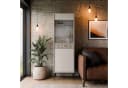 Lookway Vitrine MIDNIGHT Schwarz mit Glastür und goldenem Griff Bild 1