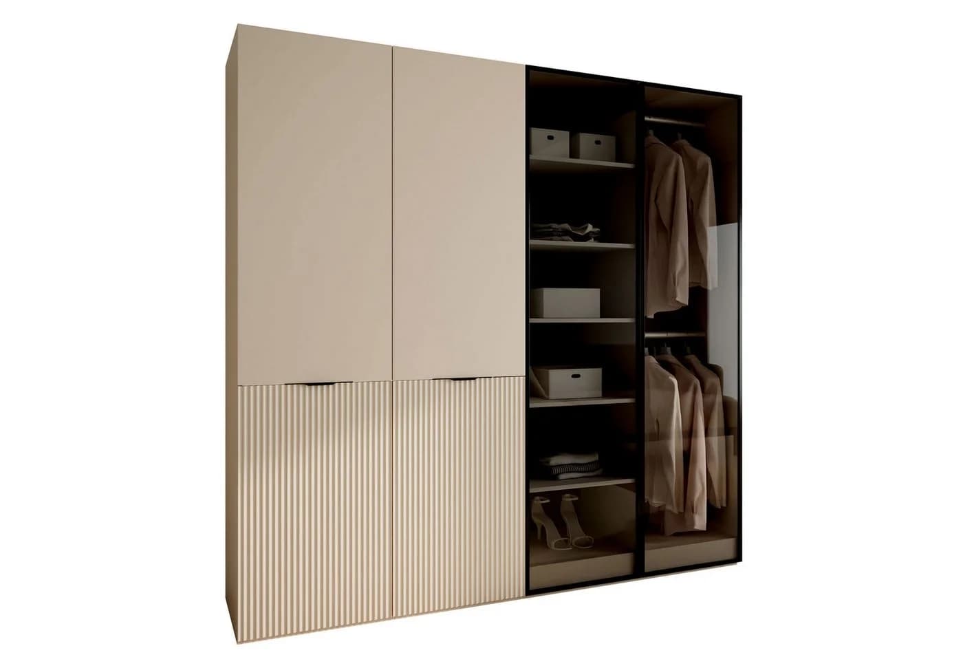 Lookway Kleiderschrank SANDBOX Kaschmir Schwarz 4-türig - Bild 2