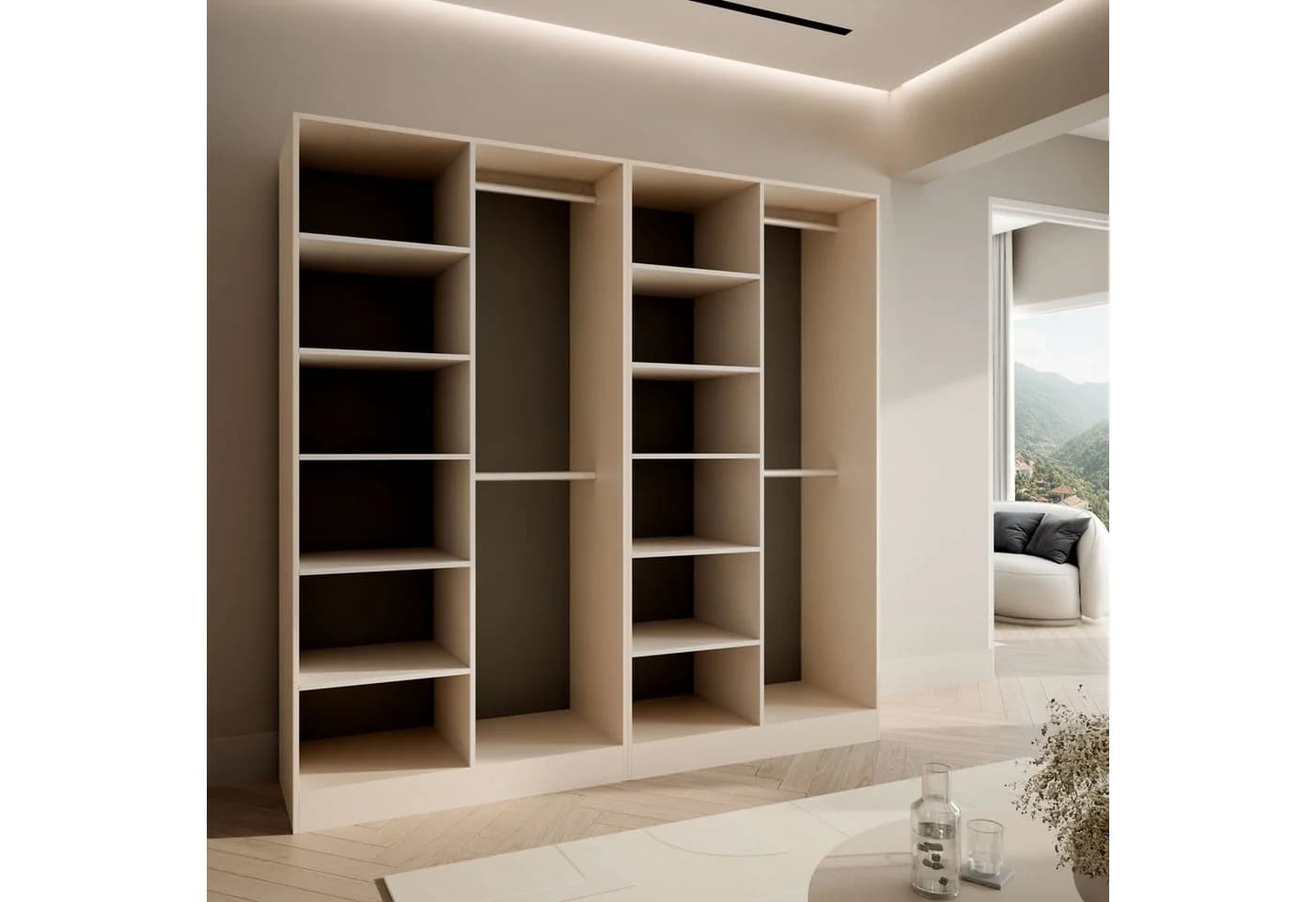 Lookway Kleiderschrank SANDBOX Kaschmir Schwarz 4-türig - Bild 4