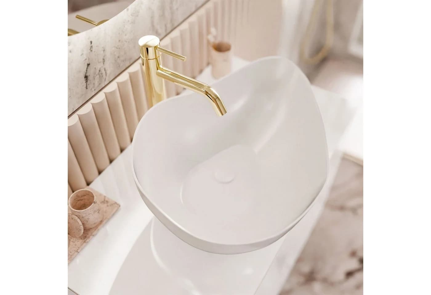 Lookway Badmöbel-Set AURORA GOLD Badezimmerschrank mit praktischen Schubladen - Bild 5