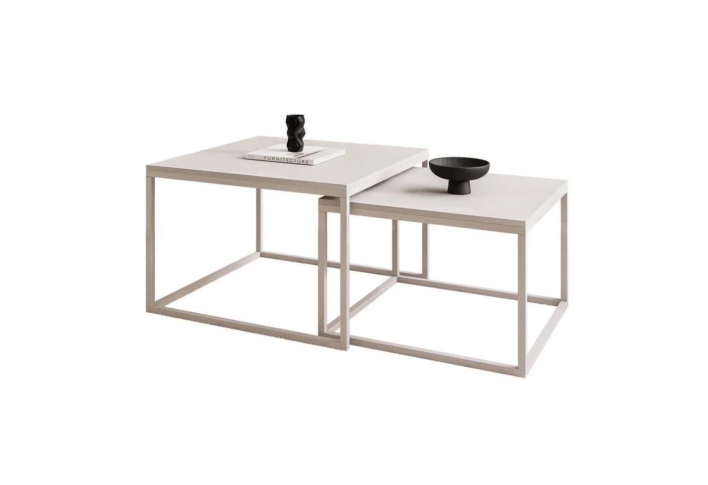 Lookway Couchtisch YOSHI 2in1 Matt Kaschmir 2er-Set - Bild 2
