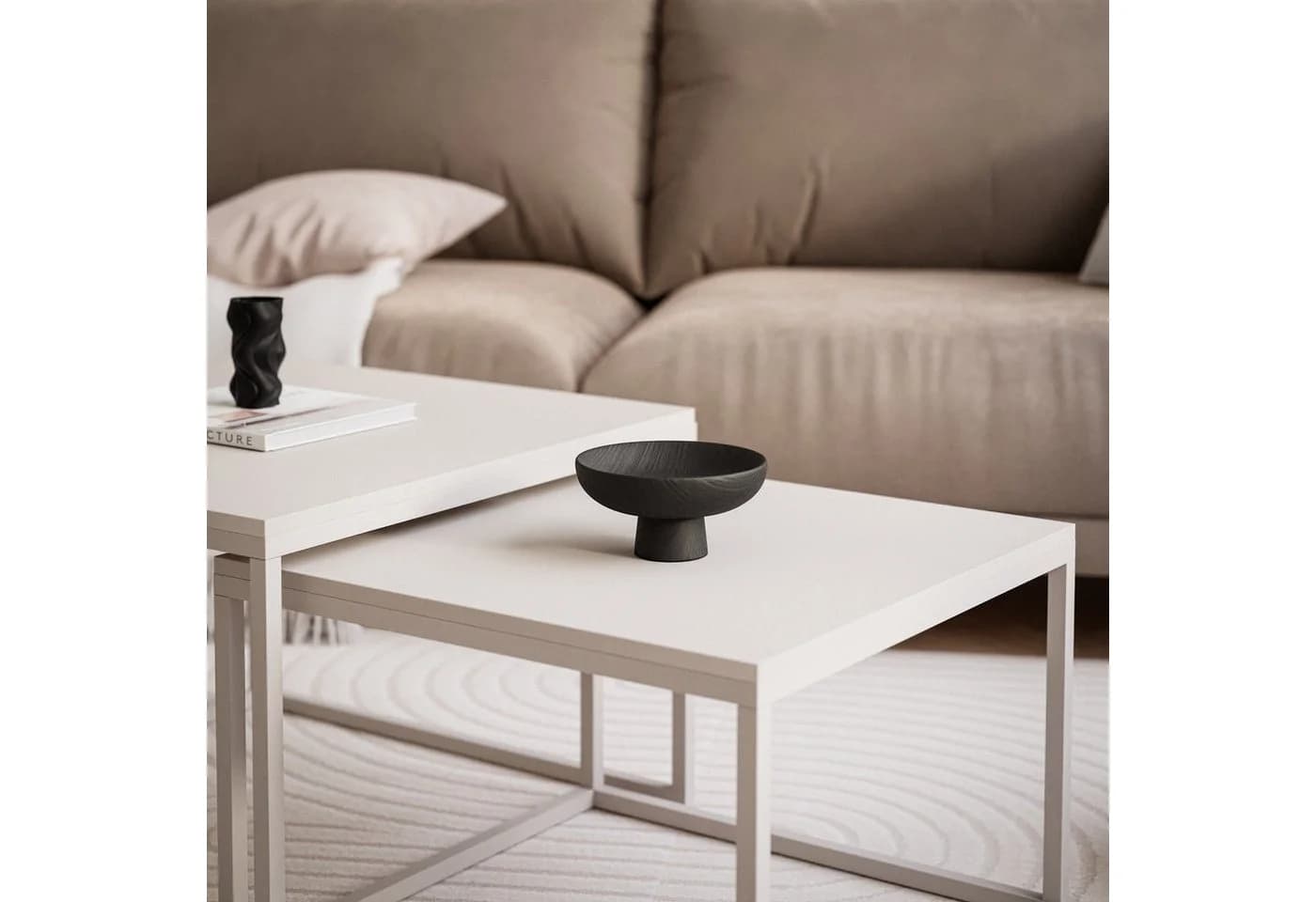 Lookway Couchtisch YOSHI 2in1 Matt Kaschmir 2er-Set - Bild 3