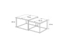 Lookway Couchtisch YOSHI 2in1 Matt Kaschmir 2er-Set Bild 4