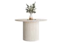 Lookway Esstisch OVI Rund Beige Geriffeltes Gestell Bild 2