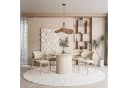 Lookway Esstisch OVI Rund Beige Geriffeltes Gestell Bild 3